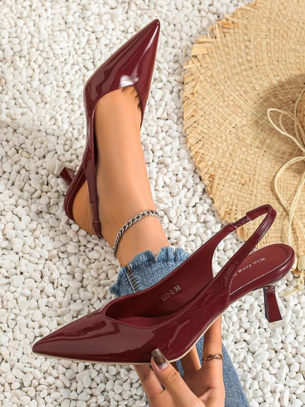 LANA | PU LEATHER SLINGBACK HEELS