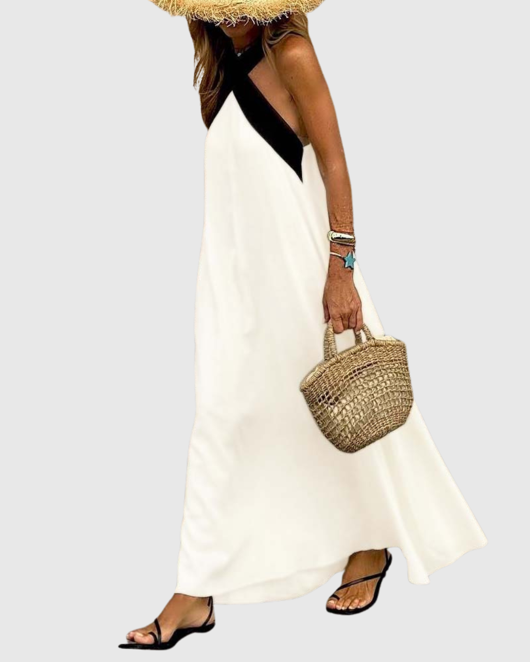 ORELLA | CROSS-NECK DRESS