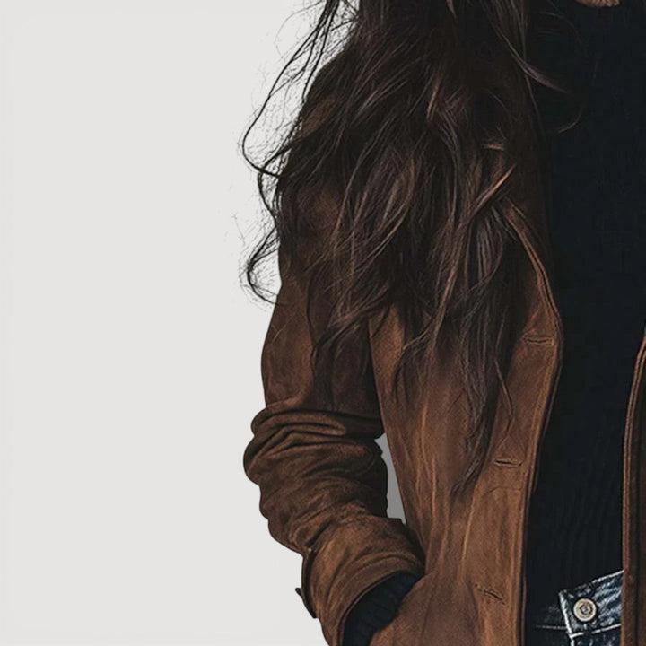 EEVS | SUEDE TRENCH COAT FOR WOMEN