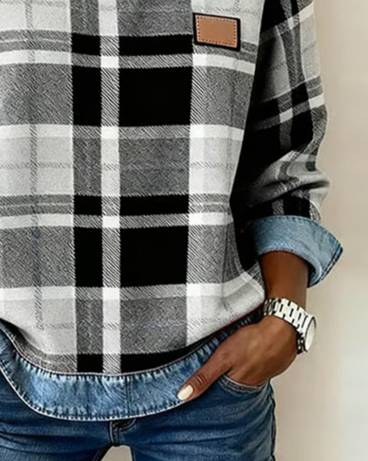 Selena™ | Cozy Plaid Sweatshirt