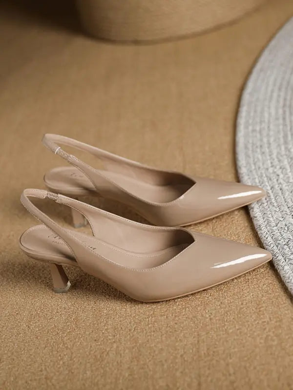 LANA | PU LEATHER SLINGBACK HEELS