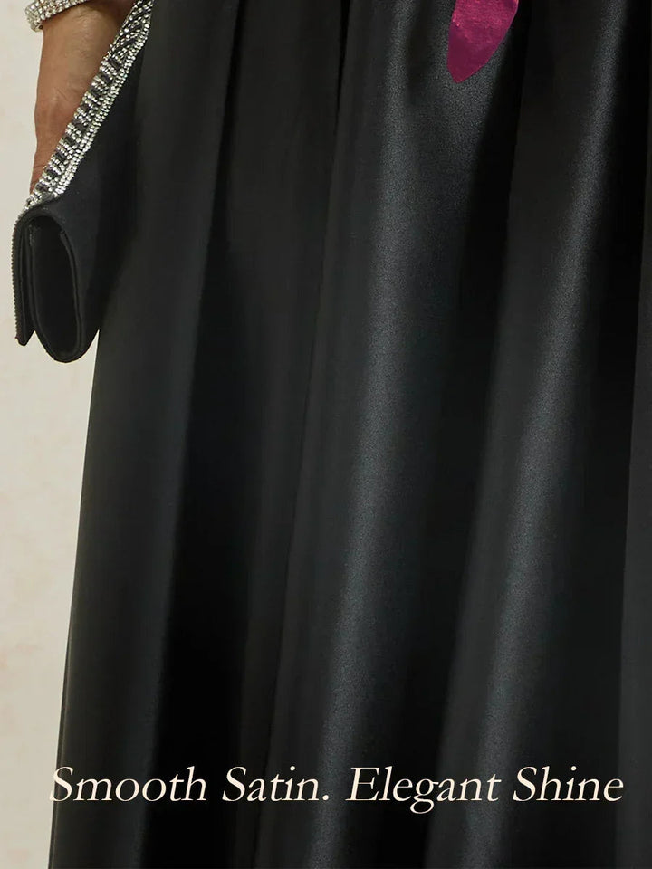 Formal Satin A-Line Ballgown Skirt with Pockets