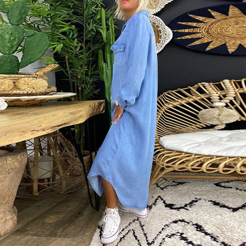 Leah™ | Denim Shirt Dress