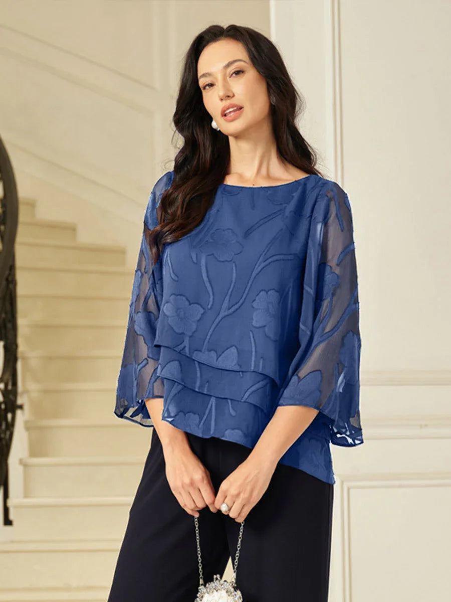 Chiffon Floral Layered Blouse