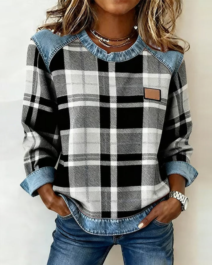 Selena™ | Cozy Plaid Sweatshirt