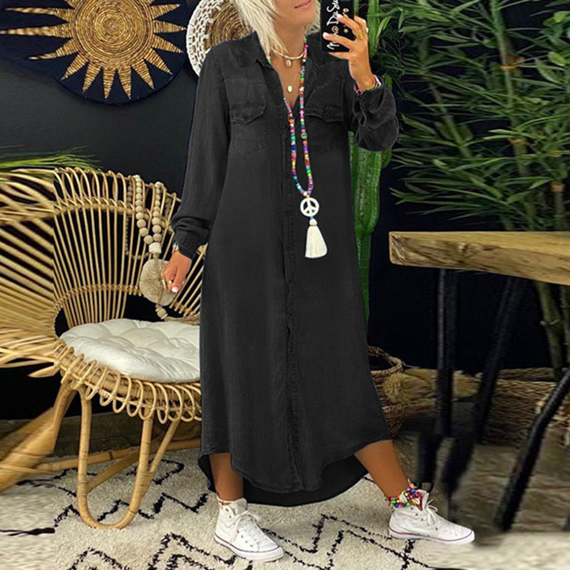 Leah™ | Denim Shirt Dress