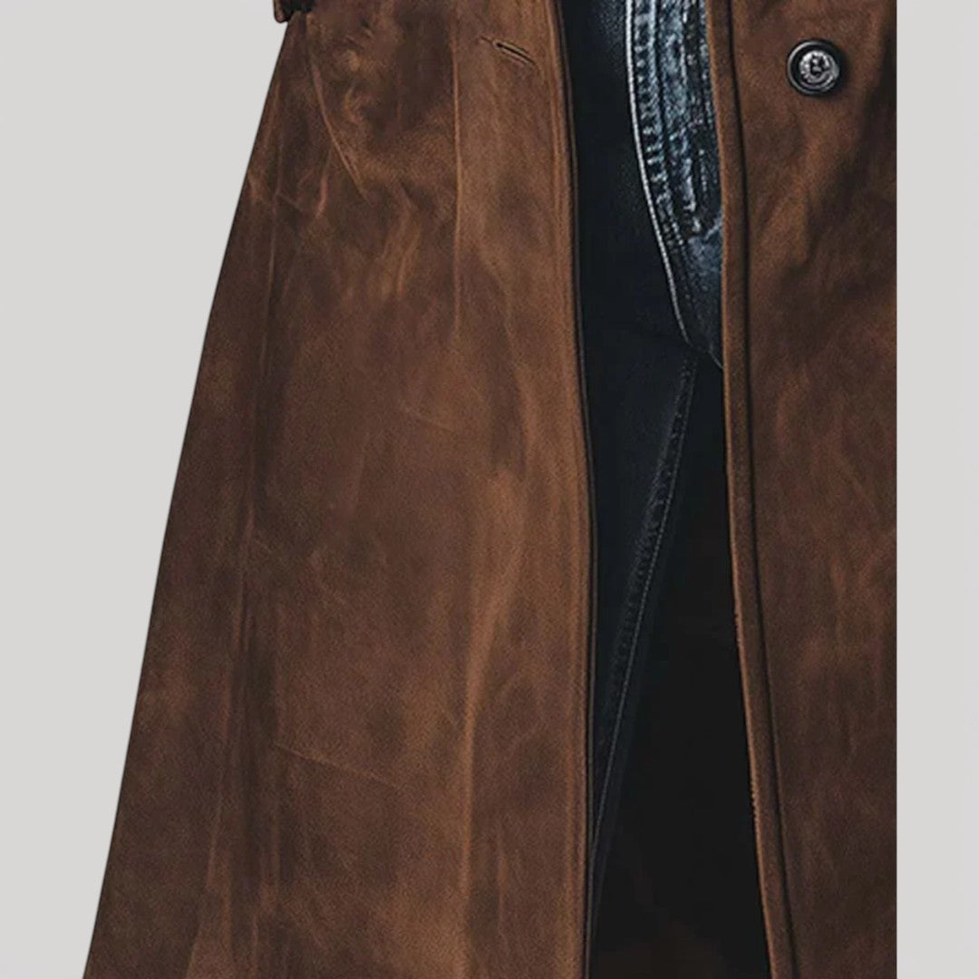 EEVS | SUEDE TRENCH COAT FOR WOMEN