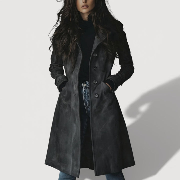 EEVS | SUEDE TRENCH COAT FOR WOMEN