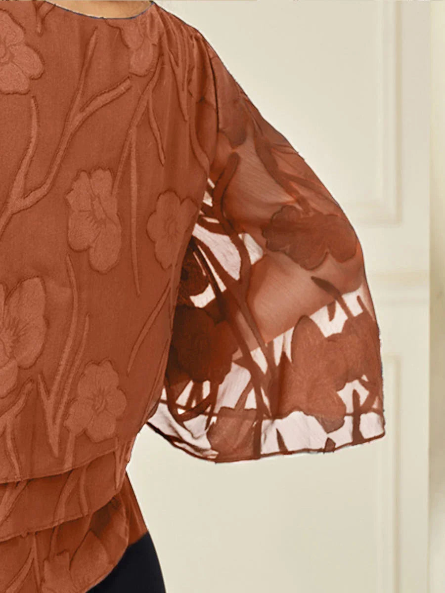 Chiffon Floral Layered Blouse