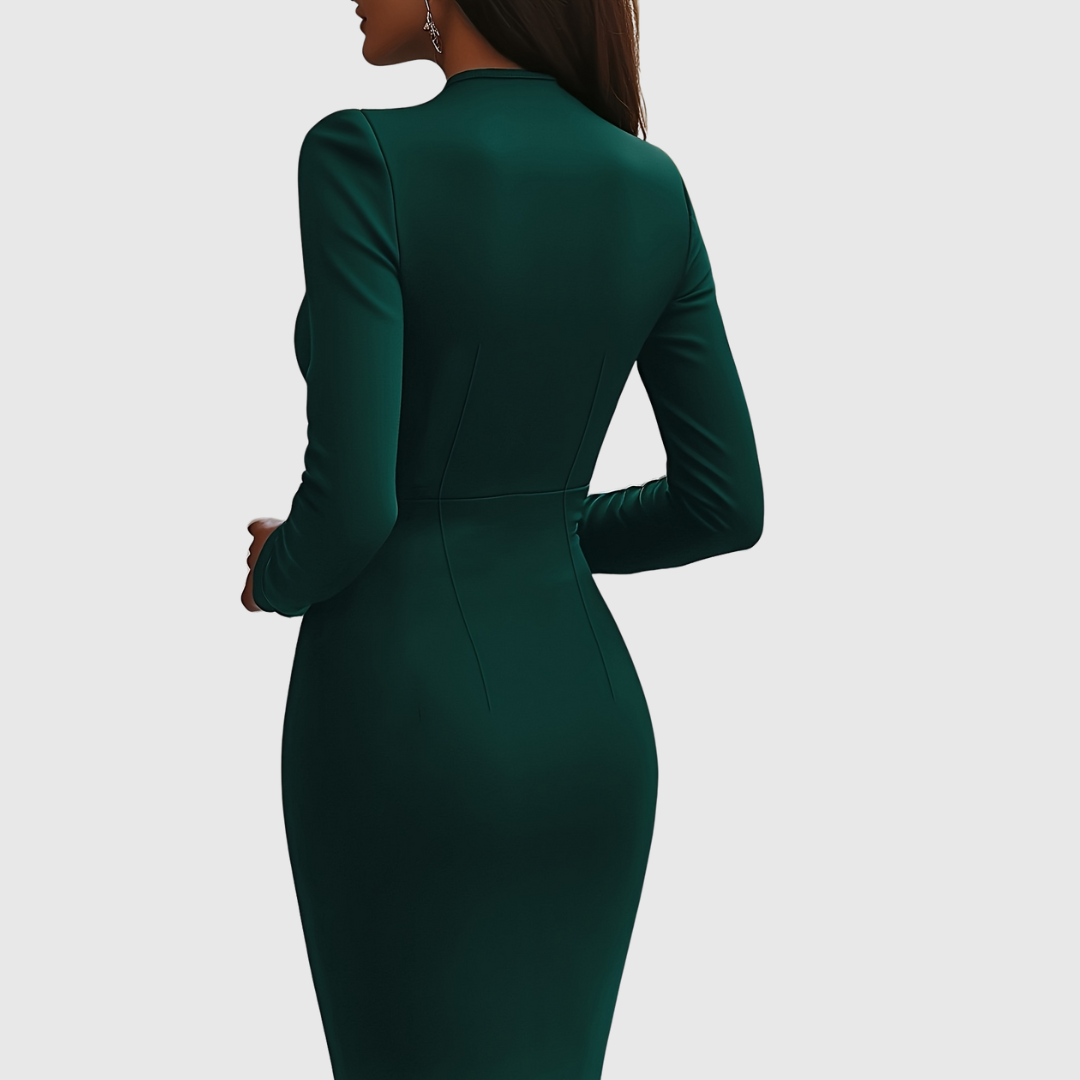 ARABELLA | ELEGANT V-NECK DRESS