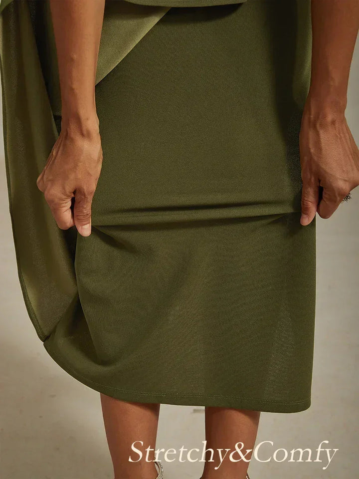 Elegant Beaded Illusion Neckline Formal Dress