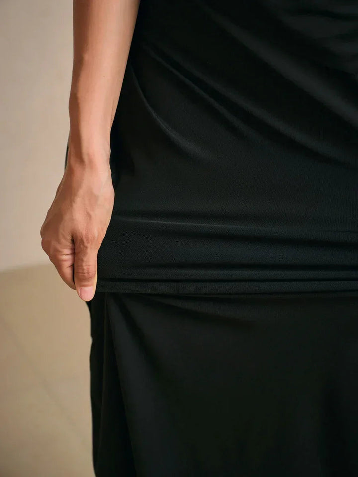 Embroidered Sequin Empire Waist Gown with Flutter Sleeves