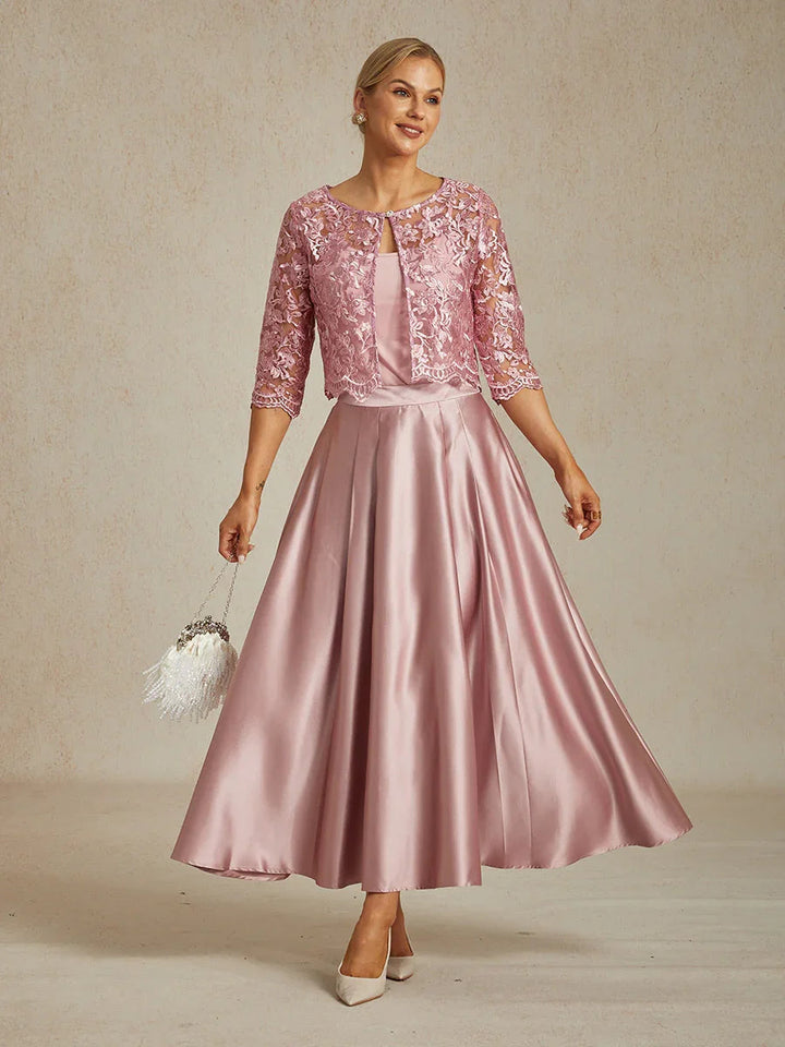 Floral Embroidered Lace Jacket With Scallop Detail