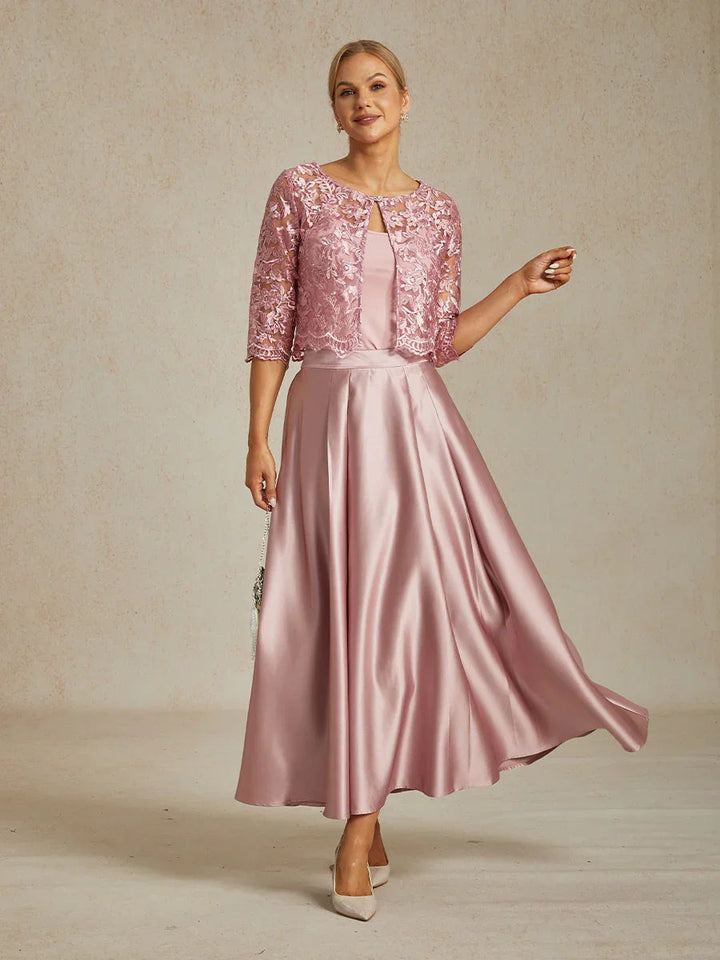 Floral Embroidered Lace Jacket With Scallop Detail