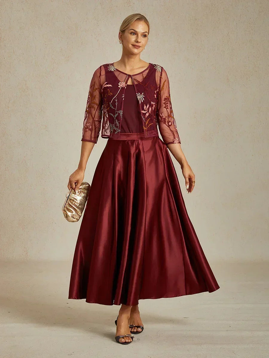 Formal Satin A-Line Ballgown Skirt with Pockets