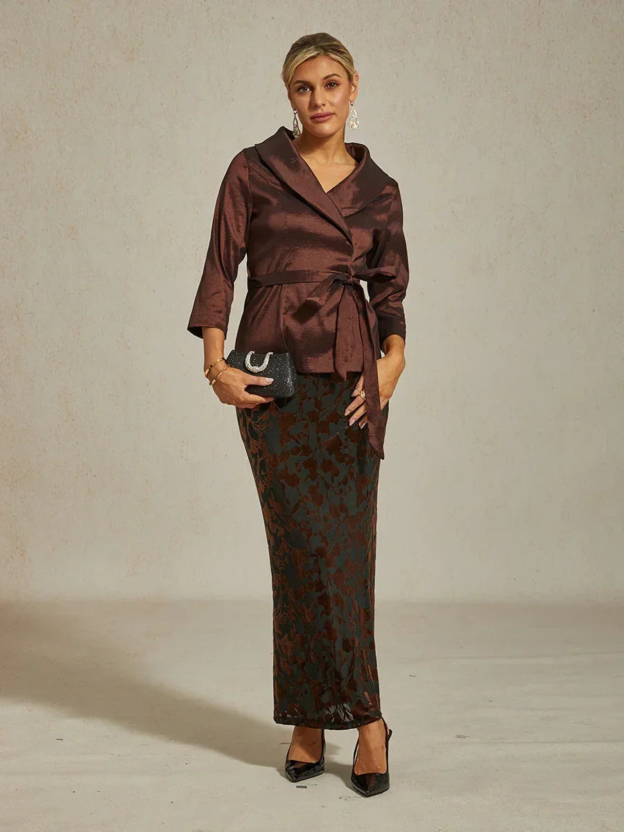 Long Floral Skirt with Fishtail