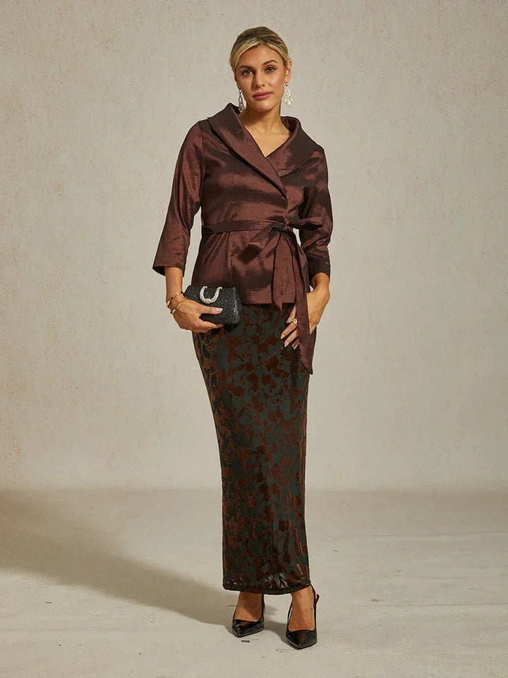 Long Floral Skirt with Fishtail