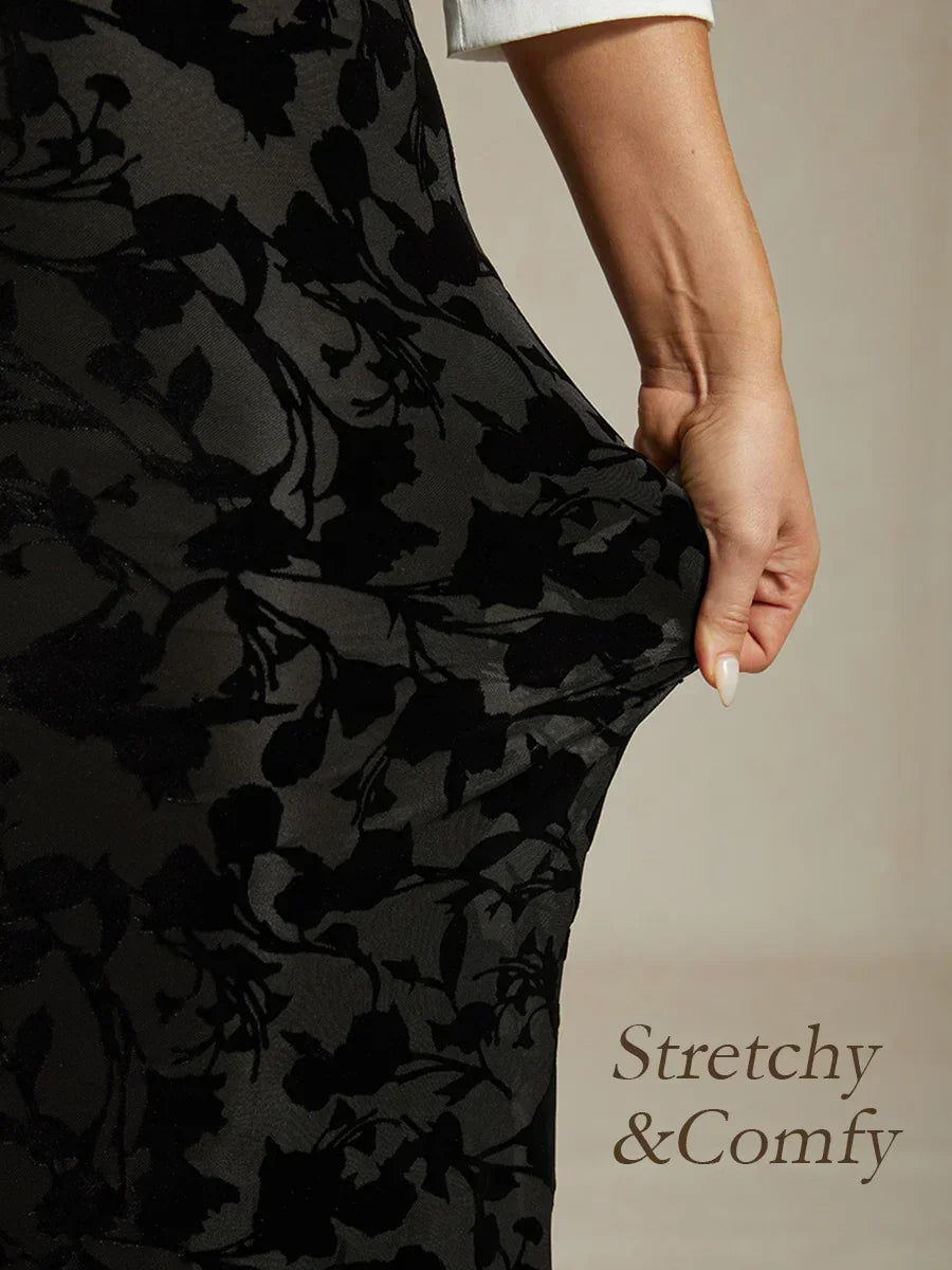 Long Floral Skirt with Fishtail