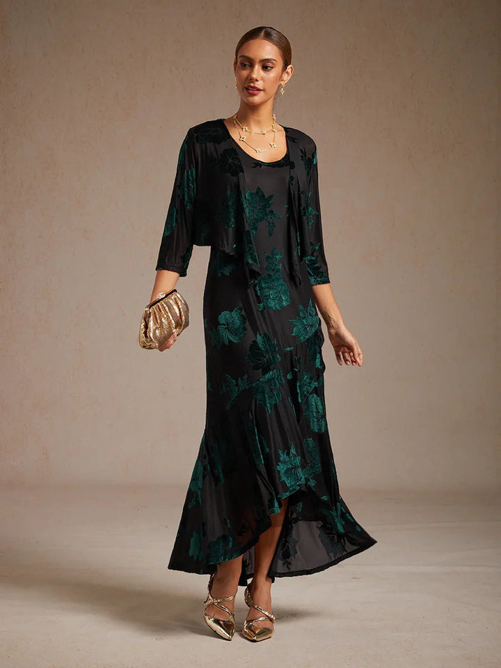 Floral Stretch 3/4 Sleeve Shrug