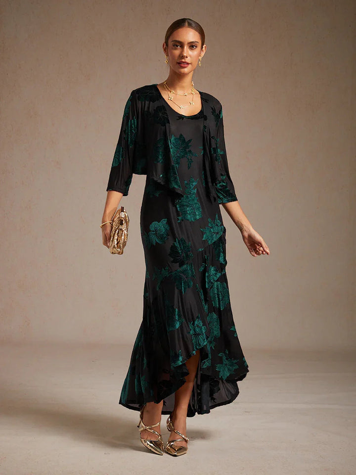 Floral Stretch 3/4 Sleeve Shrug