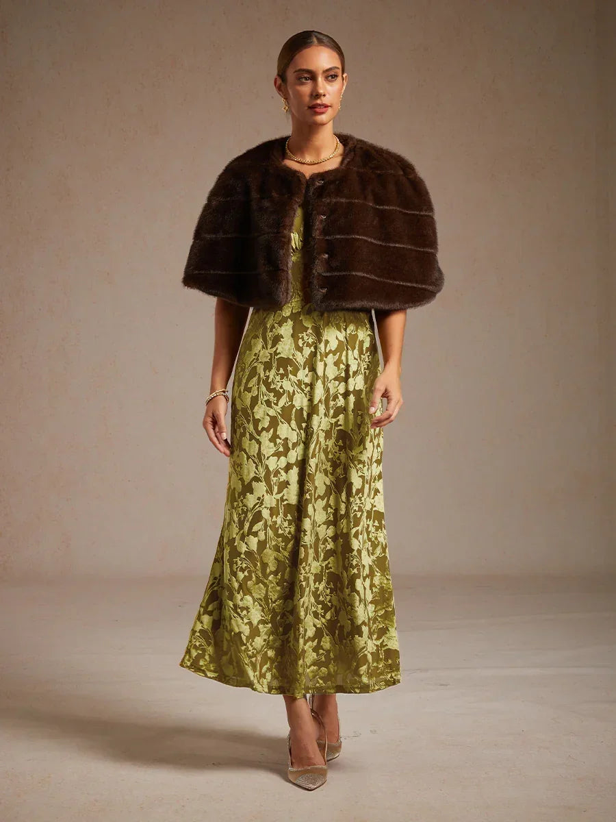 V-Neck Floral Maxi Dress