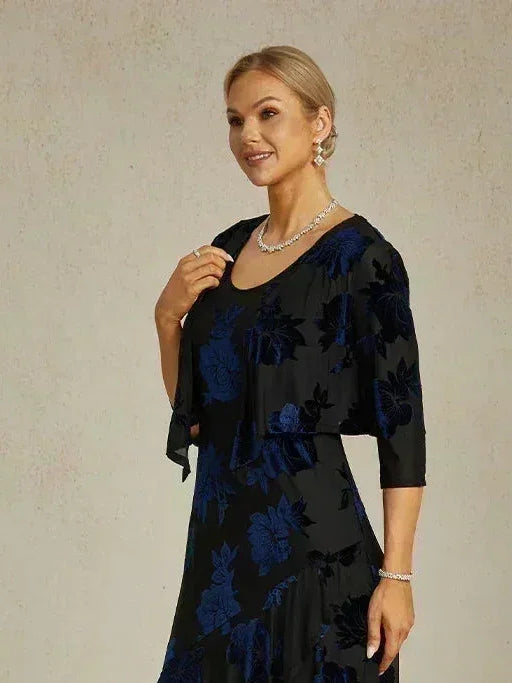 Floral Stretch 3/4 Sleeve Shrug