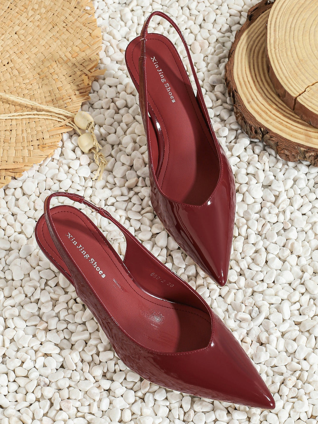 LANA | PU LEATHER SLINGBACK HEELS