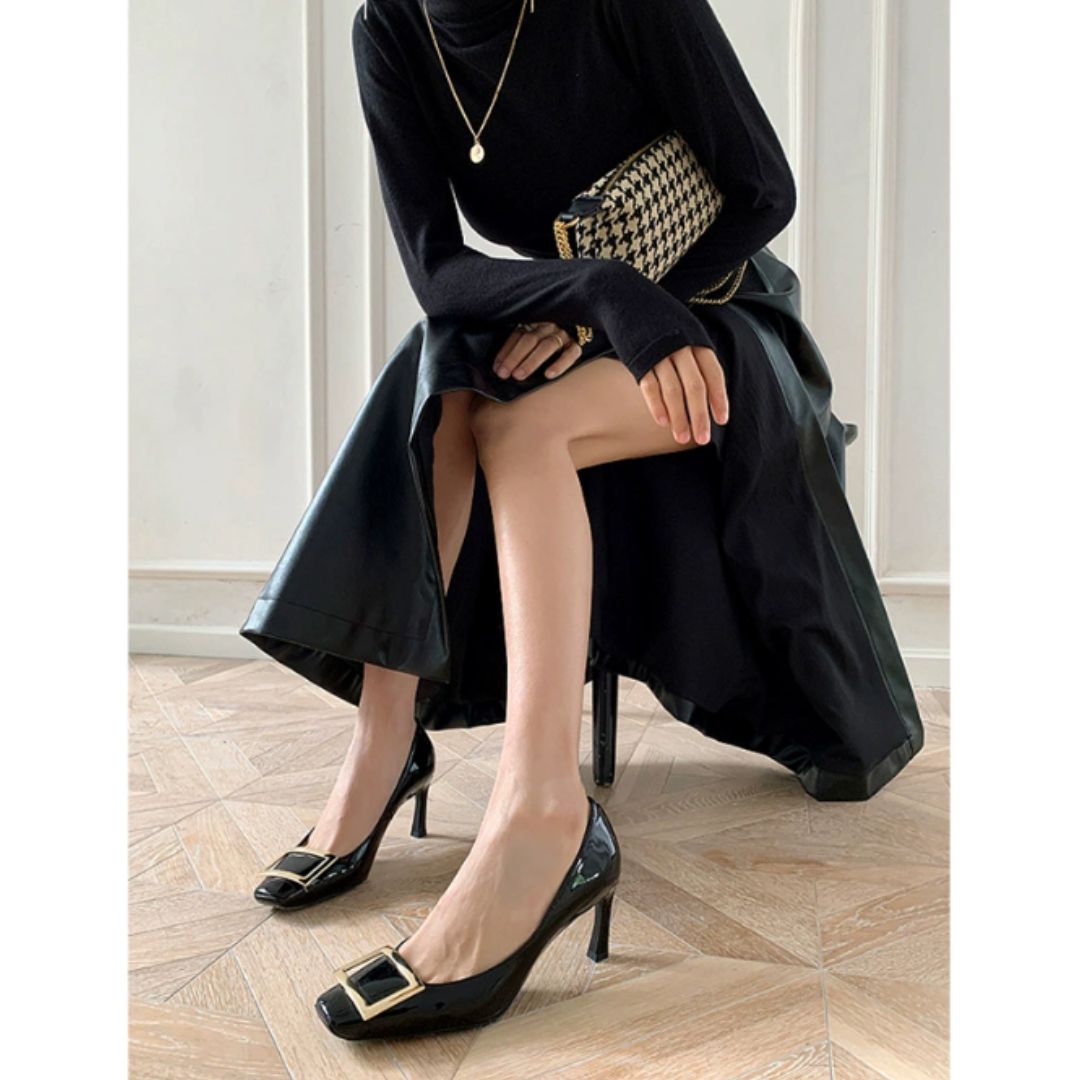 ODELYS | SQUARE-TOE MID-HEEL SANDALS