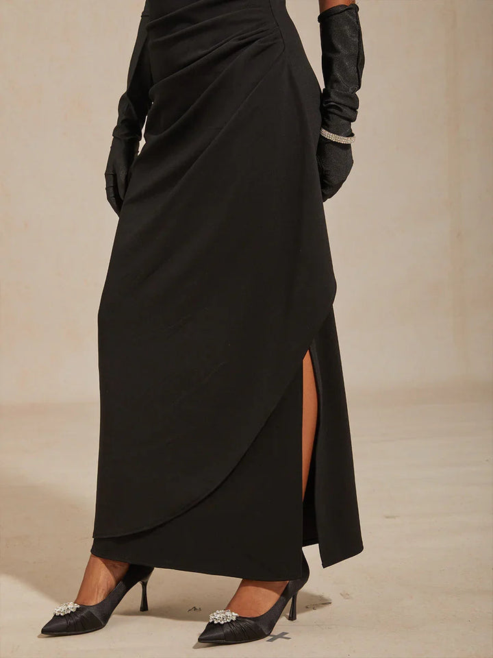 Sleeveless Matte Satin Dress with Lace Detail