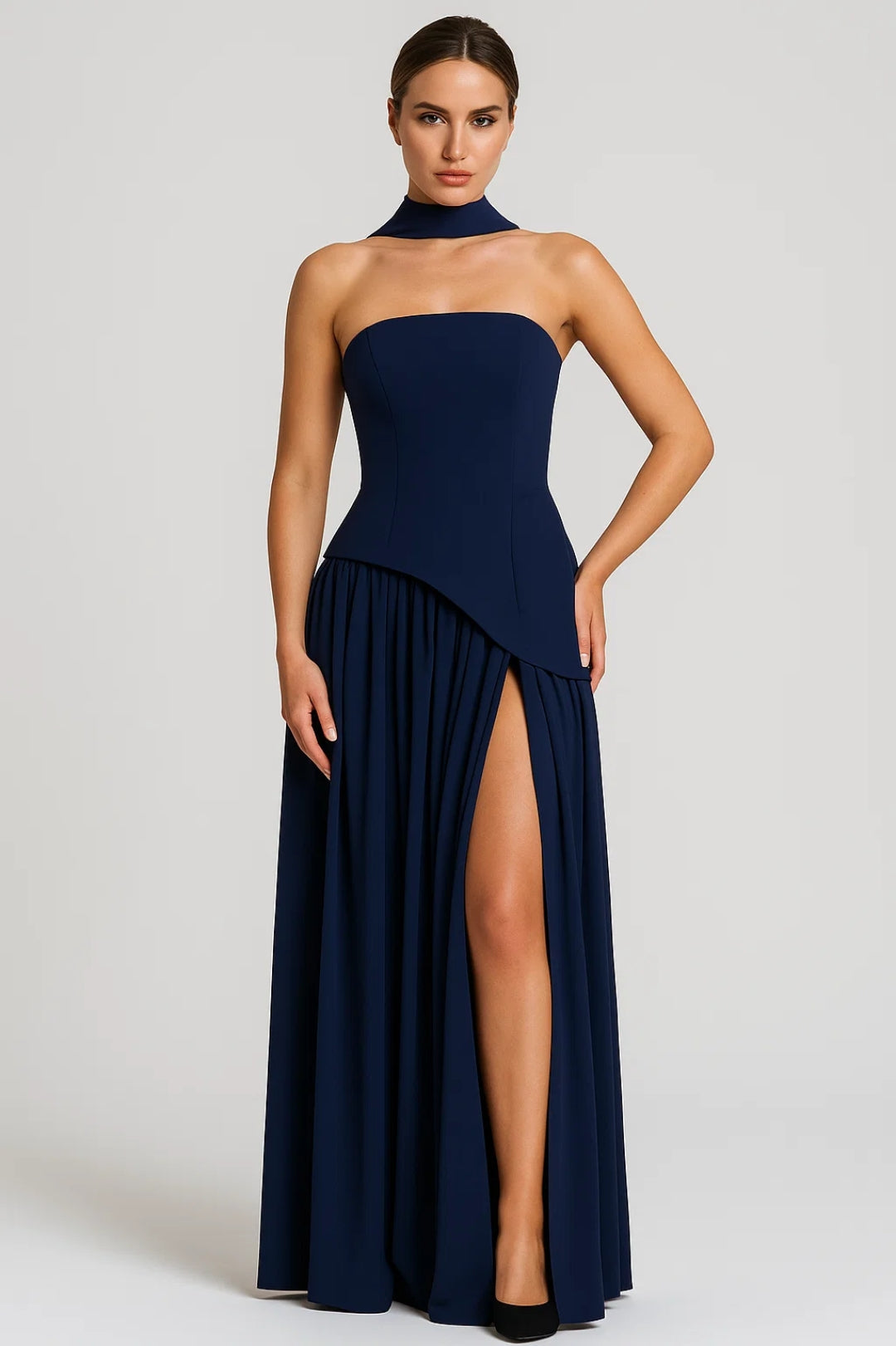 THESSALY | LIGHTWEIGHT V-NECK MIDI DRESS