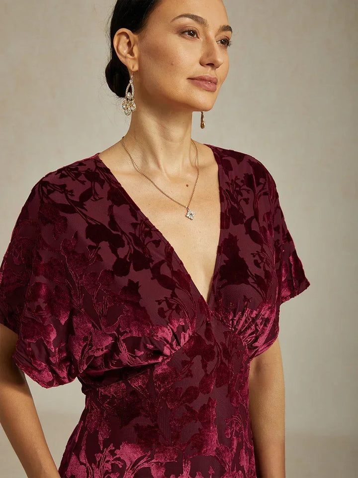 V-Neck Floral Maxi Dress