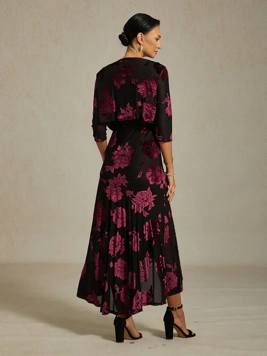 Floral Stretch 3/4 Sleeve Shrug