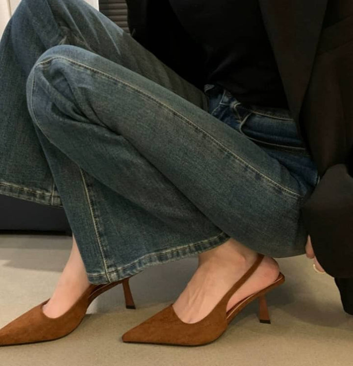 SERENYA | NUDE SLINGBACK HEELS