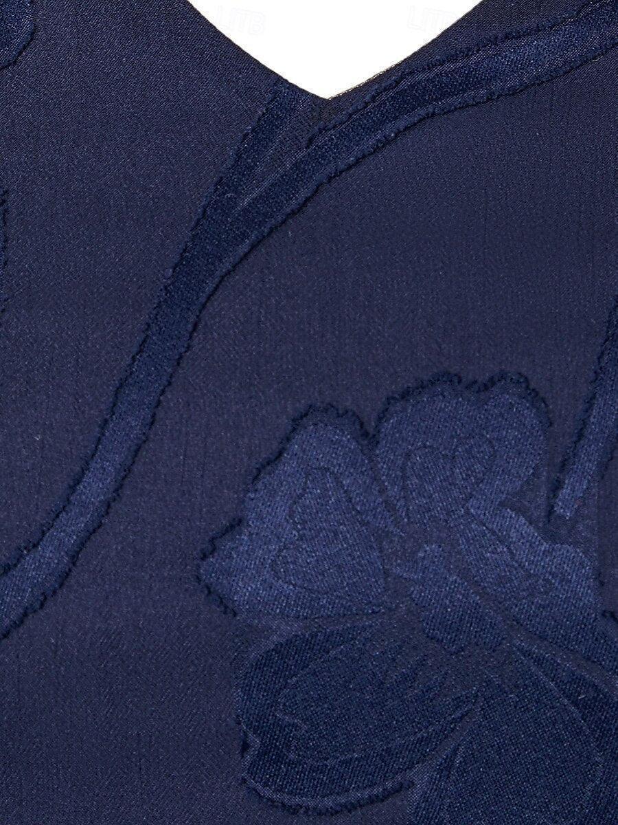 Ruffle Flutter Lace Midi Dress with Pockets