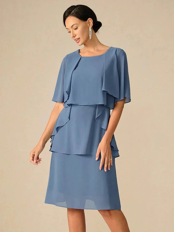 Elegant Layered Chiffon Dress